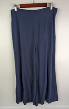 Maeve Anthropologie Canna Culotte Navy Blue High Rise Wide-Leg Pants Womens 12