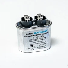 Supco Capacitor Oval Run 5 uf mfd 370/440 Volts for HVAC Motors