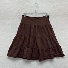 Y2K Vintage Prairie Midi Skirt 6 Medium Brown Boho Fairy Grunge Whimsigoth