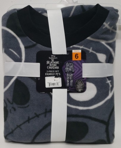 The Nightmare Before Christmas Youth 2-Piece Family Pajama Set, Multicolo Size 6 - Afbeelding 1 van 3