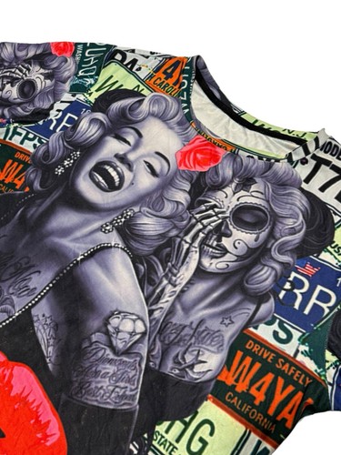 Marilyn Monroe Laugh Now Cry Later Nummernschilder Herren Large 90s Y2K Look - Bild 4 von 8