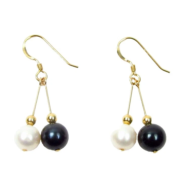 Black Pearl Yellow Gold Filled Fashion Jewelry