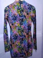 fashion nova dress size medium electric python print all over body con...