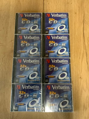 8x stck Verbatim CD-R Rewritable 32x speed 700MB 80Min.Top Zustand Geb.