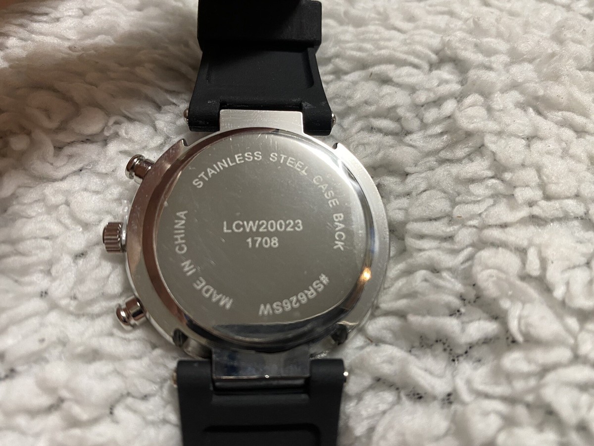 L & Co. Silver Quilted Dial Chain-Link Watch LH Scroll Engraved Rectangular Bezel Watch with Handwoven  main image 2