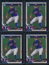 Lot of (4) LEURY TEJADA 1st 2018 Bowman Chrome Draft RANGERS Rookie Card RC