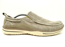 skechers men's canvas status delton loafer
