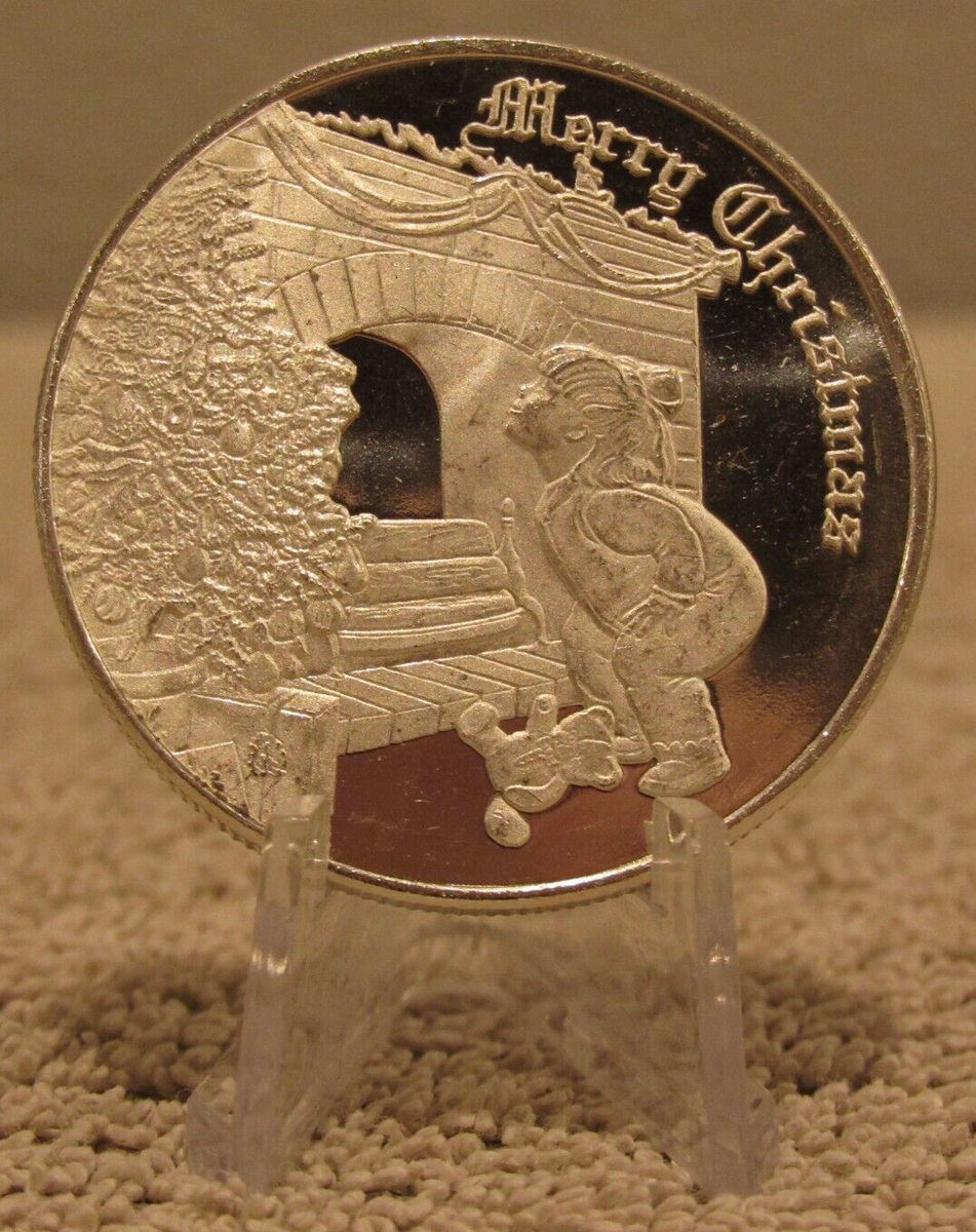 1999 Merry Christmas Peace on Earth 1 Troy Oz. .999 Silver Round