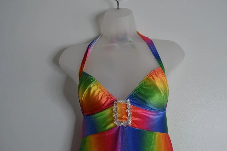 J Valentine, Psychedelic, Santa Dress, Rainbow, L/XL - Image 2 of 4