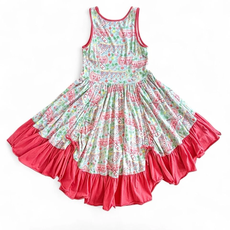 БУМАЖНЫЕ КРЫЛЬЯ Little Skye эксклюзивный каноэ Hi-Low бак Twirl платье девочек 7 бутик - Изображение 2 из 4