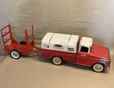 1961 Tonka Fisherman Steel Pickup Truck & Rowboat Trailer!!