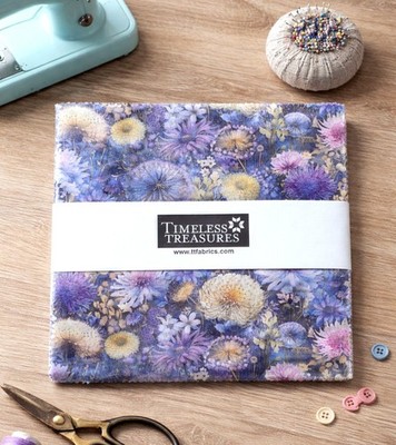 Timeless Treasures Mystic Meadow 10'' Squares Cotton Fabric Bundle
