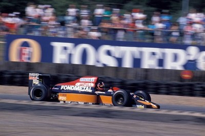 Olivier Grouillard Osella FA1ME Ford British GP at Silverstone on - Old Photo 1