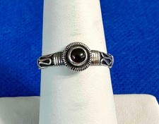 Artisan Created 925 Sterling Silver Wire Wrapped Band Gemstone Ring Sz 7