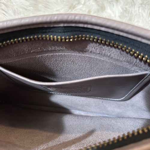 Vintage Coach Document Holder Leather Clutch Pouch Bag 6637 New York USA Gray - Picture 8 of 9