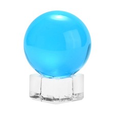 40mm/1.6 Inch K9 Crystal Glass Ball with Stand Solid Crystal Ball Blue