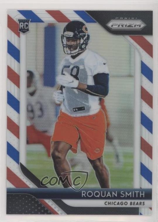 2018 Panini Prizm Rookie Red White & Blue Prizm Roquan Smith #242 3u6