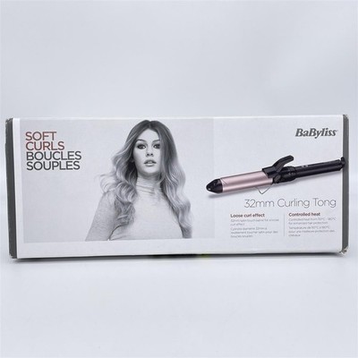 BaByliss 32mm Lockenstab mit Klammer mit großem Durchmesser für natürliche, lose