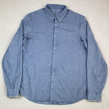 Lululemon Commission Men's Size M Estimated Blue Long Sleeve Button Up Shirt 