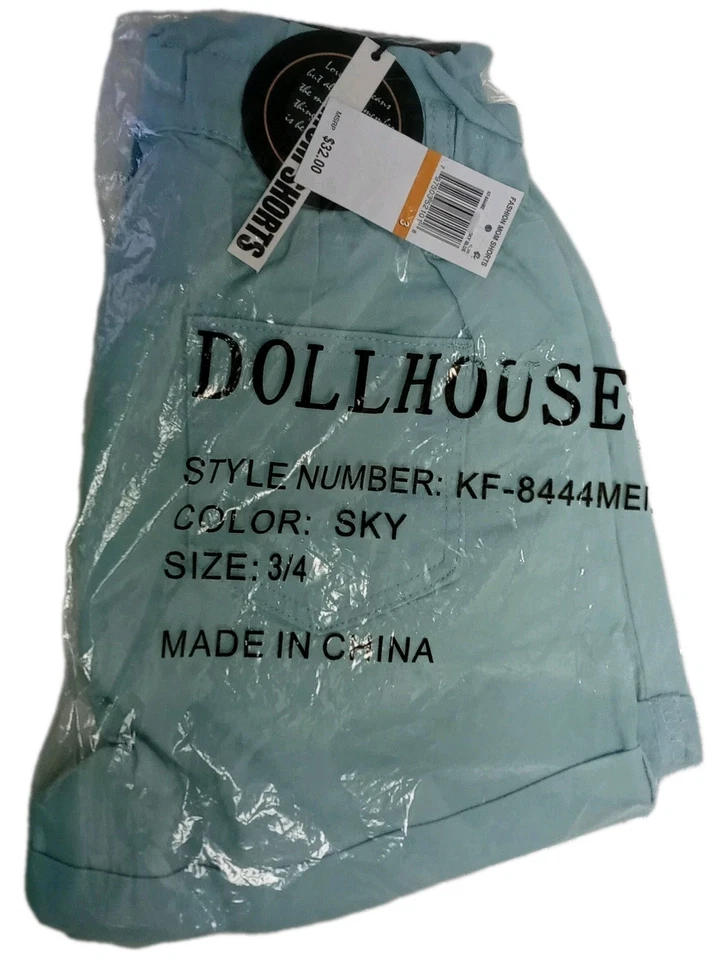 Nuevo con etiquetas Pantalones Cortos Casa de Muñecas Gladys Moda Azul Cielo Mamá Talla 3/4 Cintura Elástica 23 Foto 3 de 4