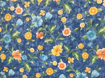 Vintage Stoff  kultiges Floral Art Dessin   100% Baumwolle 1,0mtr * 1,40mtr