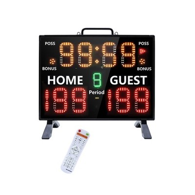 LUCKY TIME Electronic Basketball Scoreboard with Buzzer, Digital Scoreboard w...