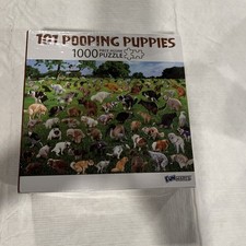 New/Sealed-1000 Piece Jigsaw Puzzle-101 Pooping Puppies-Dogs-Lab-Pug-Pit-Poodle