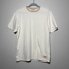 Scotch & Soda Mens Large White Textured Crewneck Shirt Casual Amsterdam