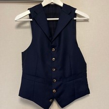 Loro Piana Men's Suit Vest M Navy Check Pattern