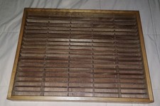NAPA VALLEY BOX COMPANY WOOD 100 CASSETTE TAPE HOLDER WALL RACK STORAGE VINTAGE
