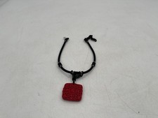 Red Cinnabar Carved Pendant Necklace