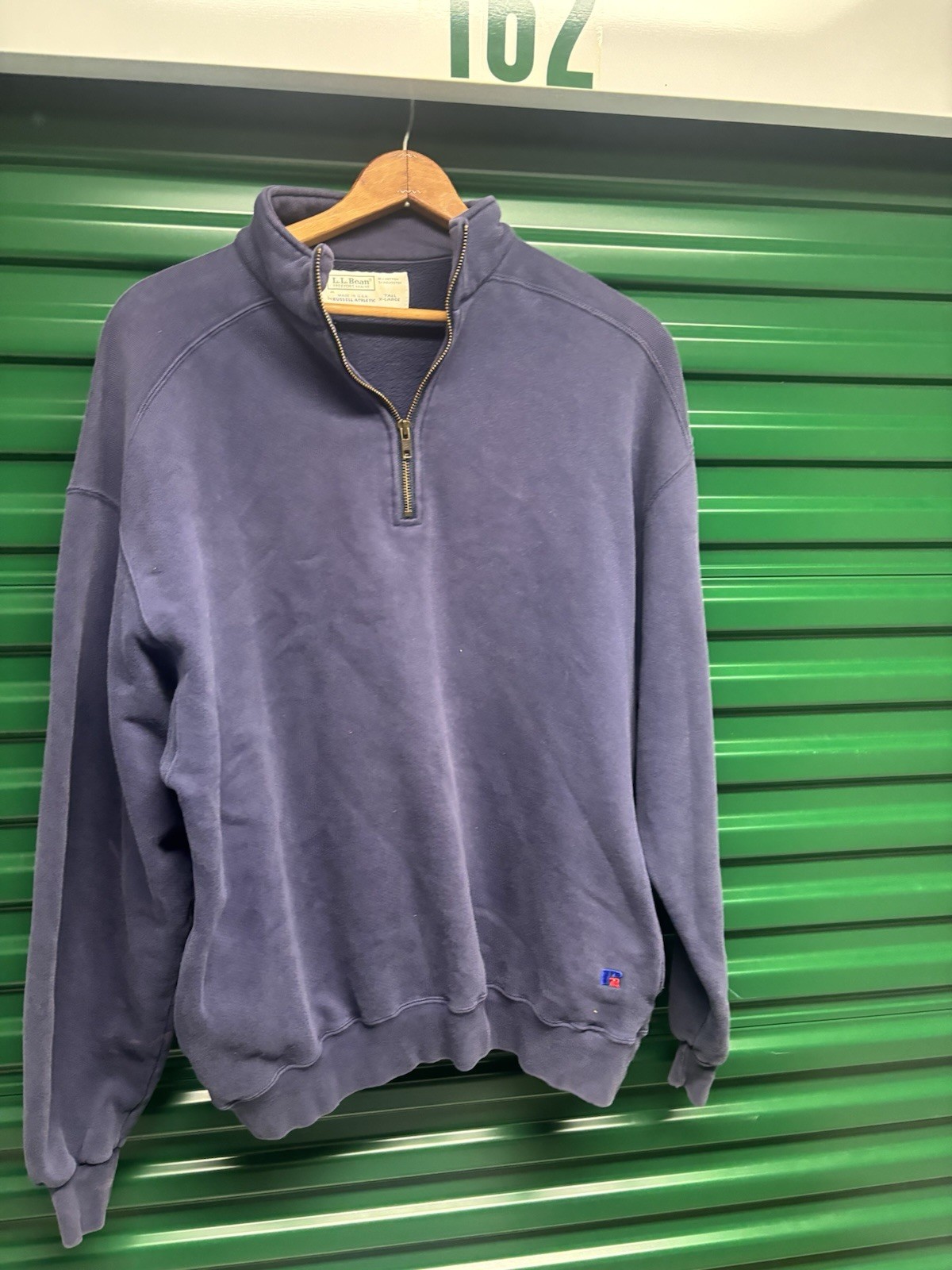 Vintage L.L. Bean Russel Athletics Quarter Zip Sweatshirt Made In USA