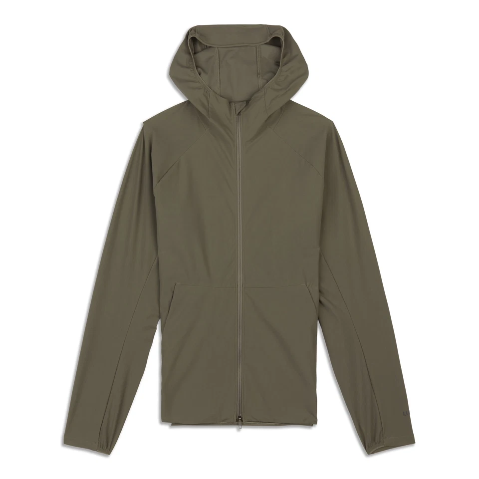 Chaqueta informal con cremallera para hombre Lululemon talla S verde