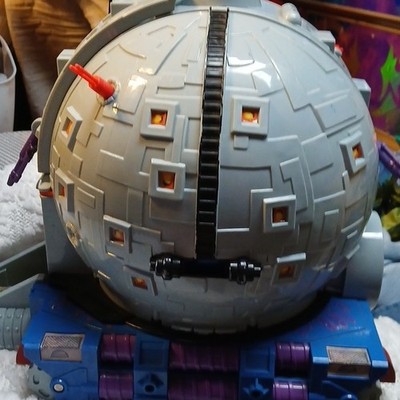 Gray Dome Action Figure Playset Base w/ Opening Hatch, Blue & Purple