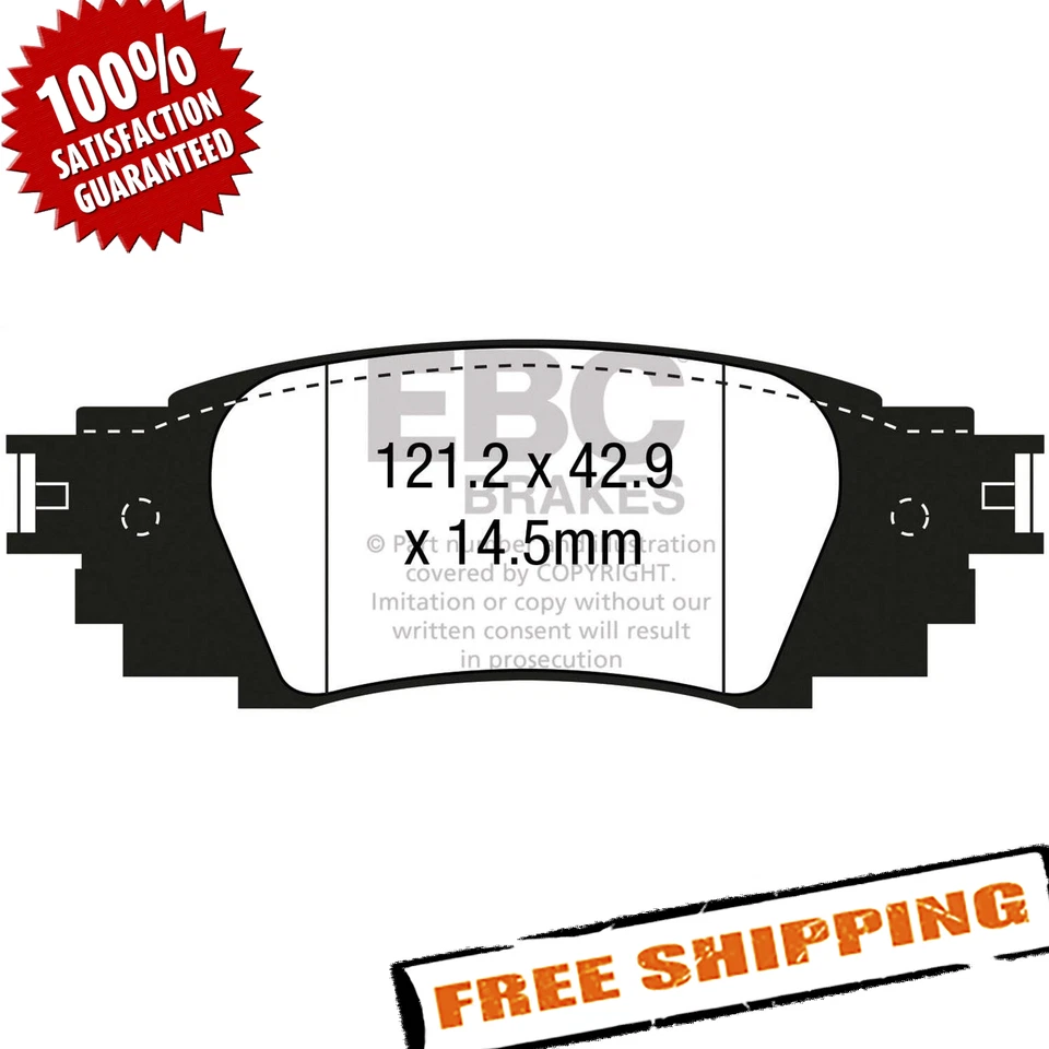 Pastillas de freno traseras EBC DP43080R Yellowstuff para Lexus ES250 2021-2024 Foto 2 de 4