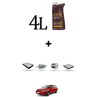 Hoffcar Set Service 4 Filter Und 4L ÖL FüR Chevrolet Lacetti 1.6 16V 80KW Ab