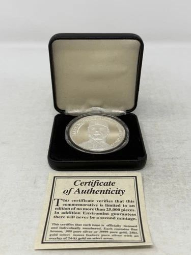 Mark McGwire MLB Baseball One Troy Ounce .999 Fine Silver Round /25,000