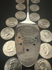 Shiny Y2K Lot! $10 In Y2K Kennedy Half Dollars Cake server for Y2K party!