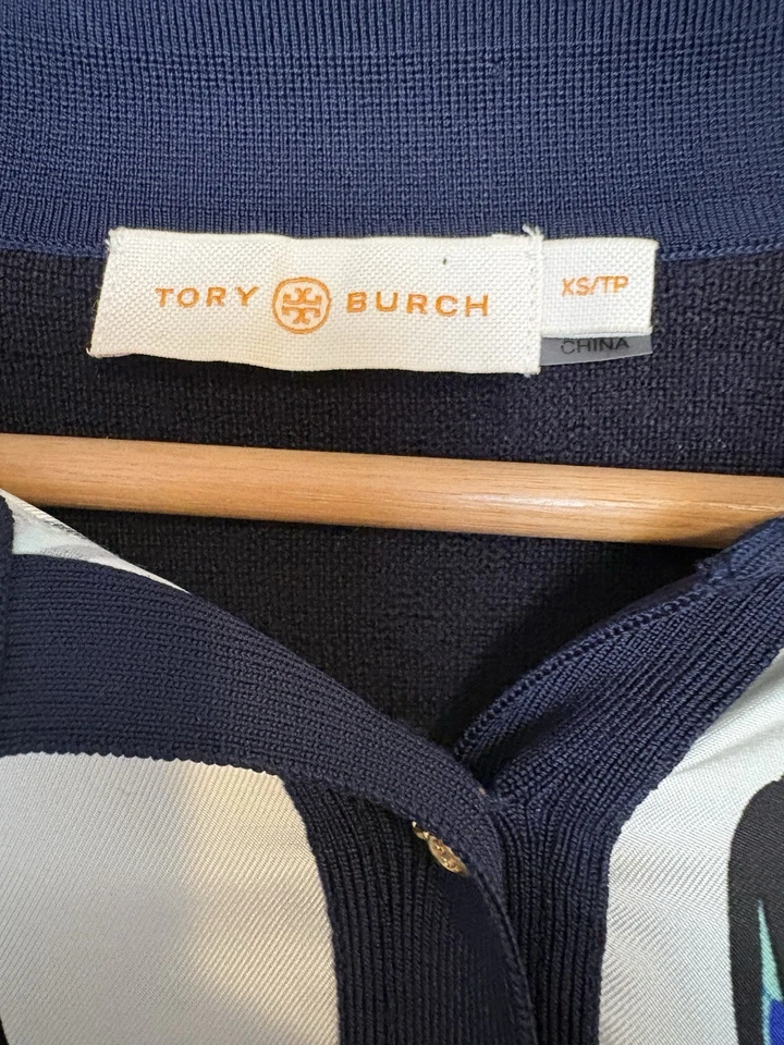 Vestido Camisa Tory Burch Seda y Lana Merino, Talla XS Cinturón Perdido Foto 3 de 4