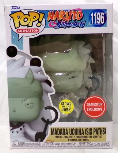 Funko Pop! 1196 Madara Uchiha Six Paths Naruto Gamestop Exclusive Glow