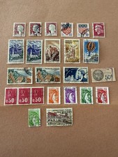 24 Used France Stamps 1956 to 1978