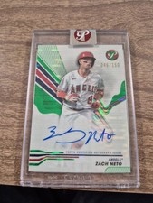 2024 Topps Pristine Zach Neto Auto Refractor Green Rookie RC #46/150 Angels