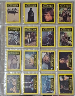 Cartes Star Wars Le Retour du Jedi Monty 1983 complet