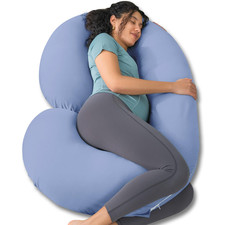 Cooling Pregnancy Pillow, Maternity Pillow for Pregnant Women Cooling Blue