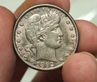 1892-O Barber Quarter AU  RAW