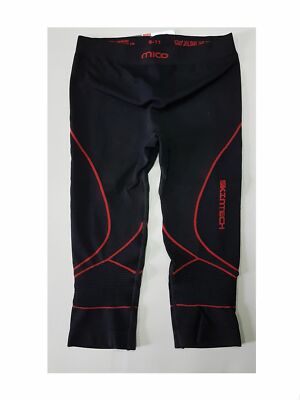 Mico Sport Calzamaglia Warm Haut,Skintech,Junior - Art. CM2805-193 (Schwarz Rot
