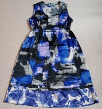 Simply Vera Vera Wang Women Size 2 Multicolor Polyester Blend Sleeveless Dress22