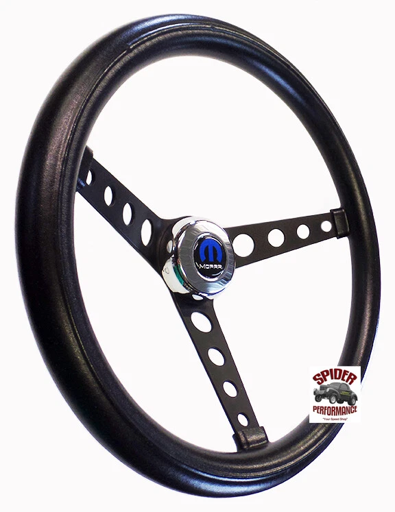 1970-1977 DODGE steering wheel MOPAR 14 1/2" CLASSIC BLACK - Image 2 of 4