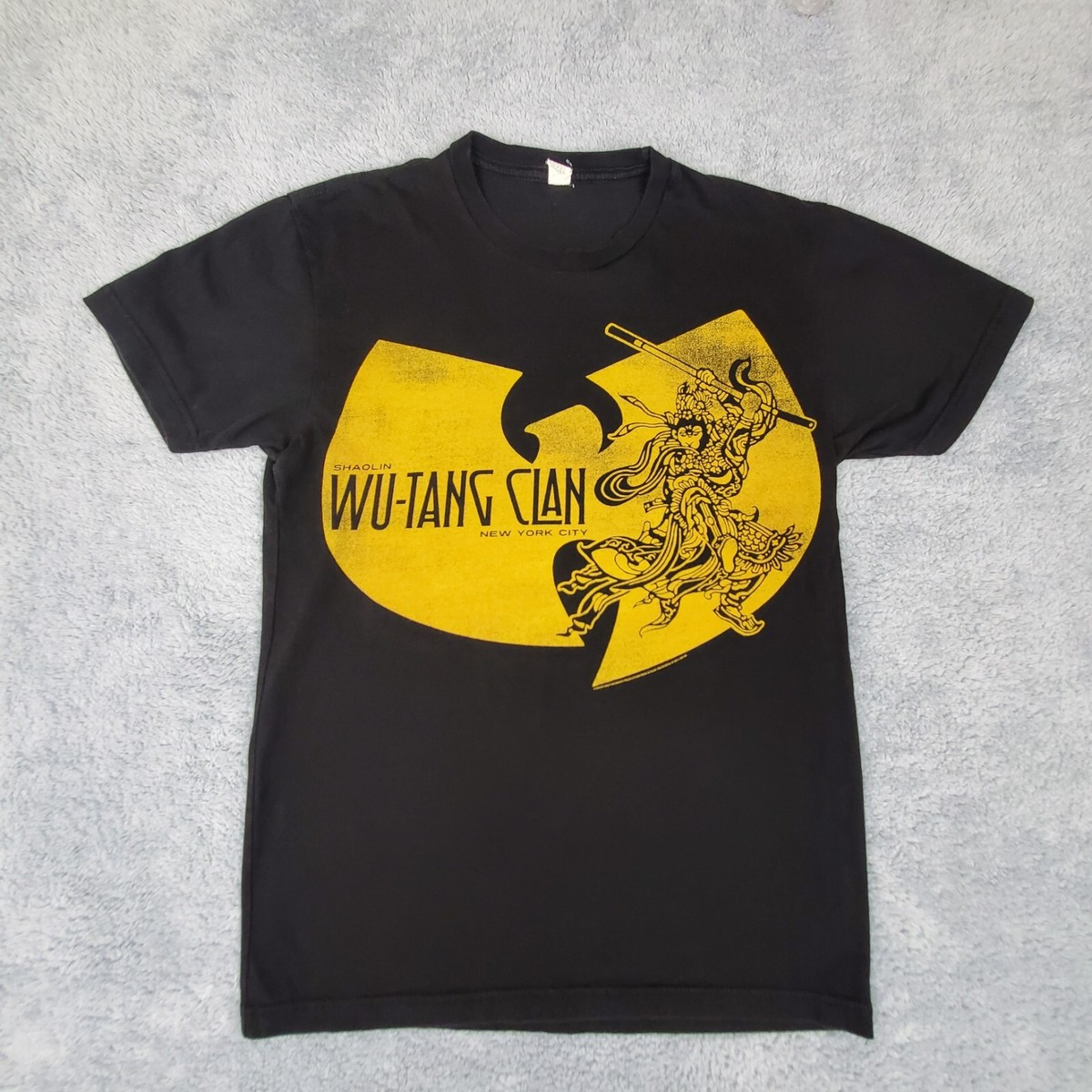 wu-tang clan ヴィンテージ　Tシャツ　金箔プリント　1 Wu Tang Clan x King Monkey 2010 T-Shirt Sz Small Black Gold 100