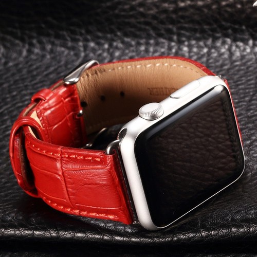 Bandas de correa de cuero genuino de dos piezas para repaldamiento de Apple Watch Series 7654321 - Imagen 25 de 25